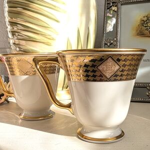 Lenox Haute Couture Footed Cup ⭐ Set of 3 Teacups Mugs $270